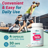 Gyumolics Taurine Supplement 2000mg lifestyle scene with capsules