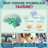 Gyumolics Taurine Supplement 2000mg vegetarian capsules packaging
