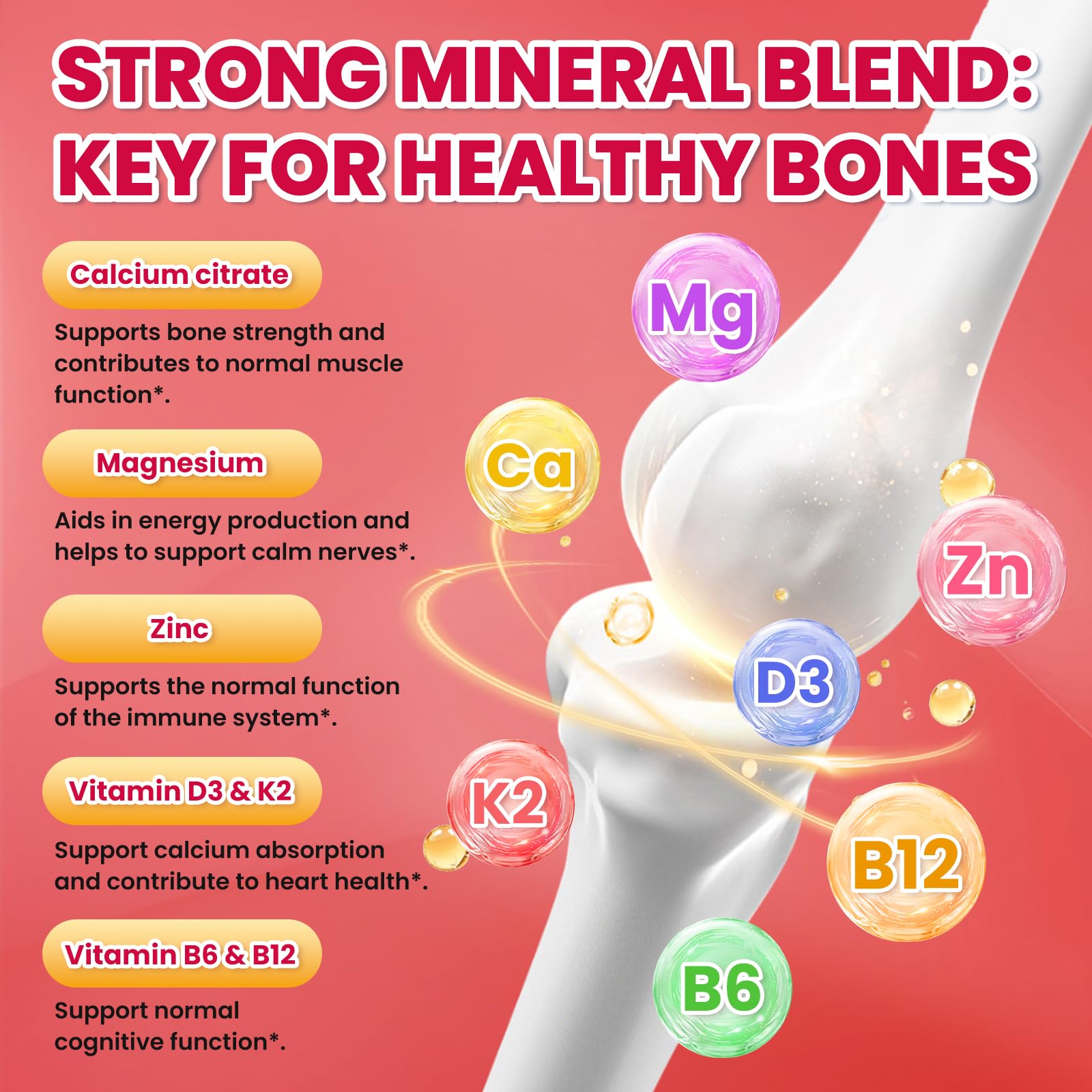 GZ HAOYUAN Calcium Citrate Gummies back view with nutritional information