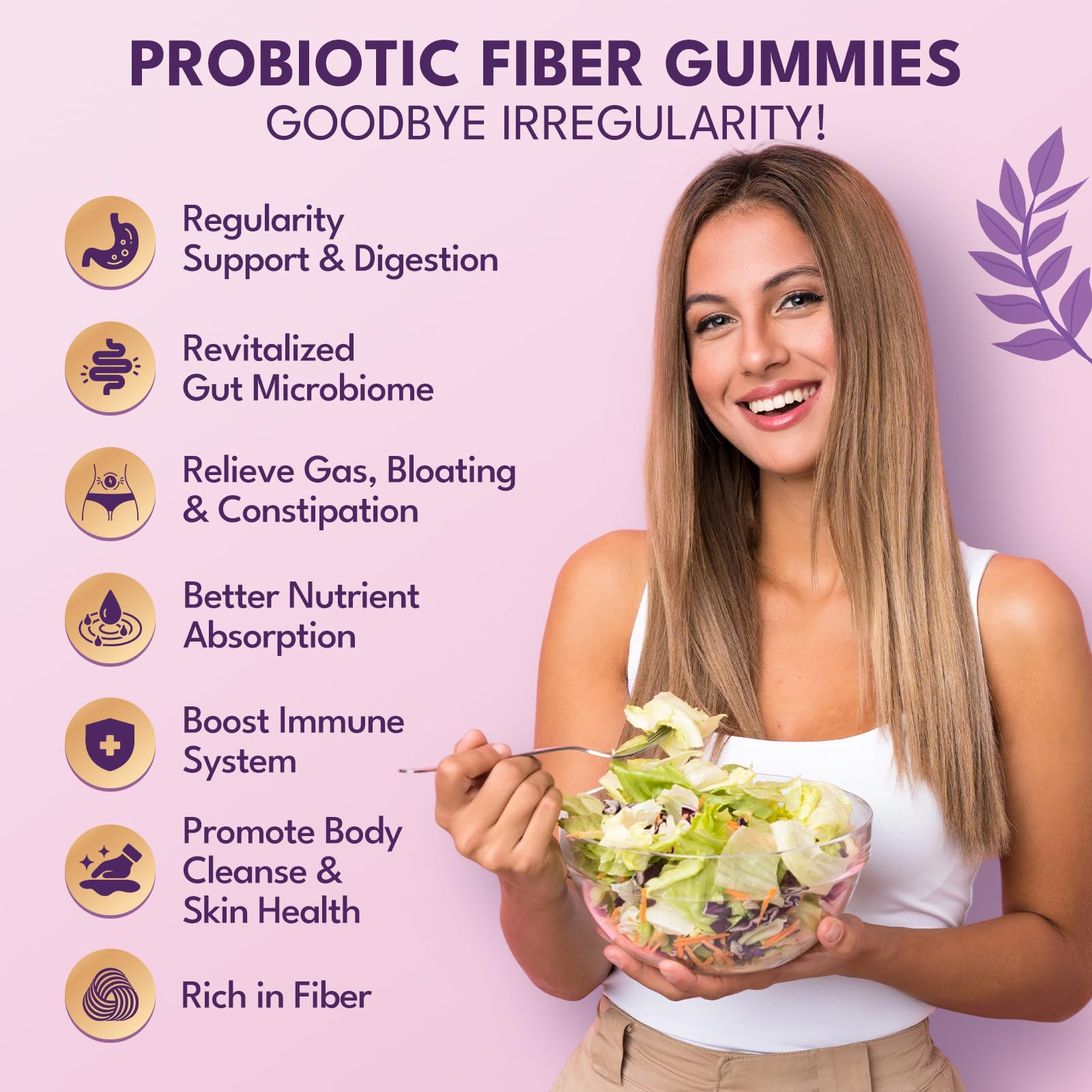 GZ HAOYUAN Dietary Fiber Gummies showing individual gummy