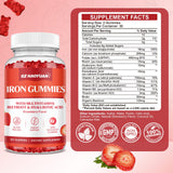 GZ HAOYUAN Iron Gummies displayed with fresh strawberries