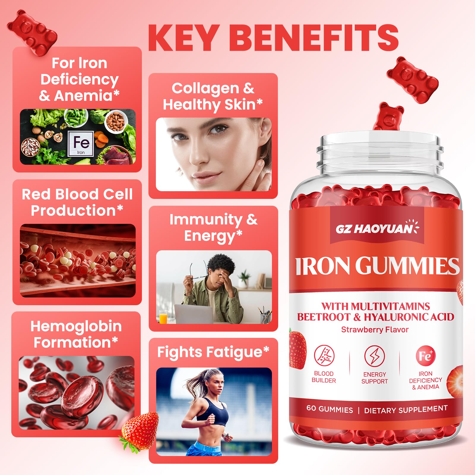 GZ HAOYUAN Iron Gummies nutritional information
