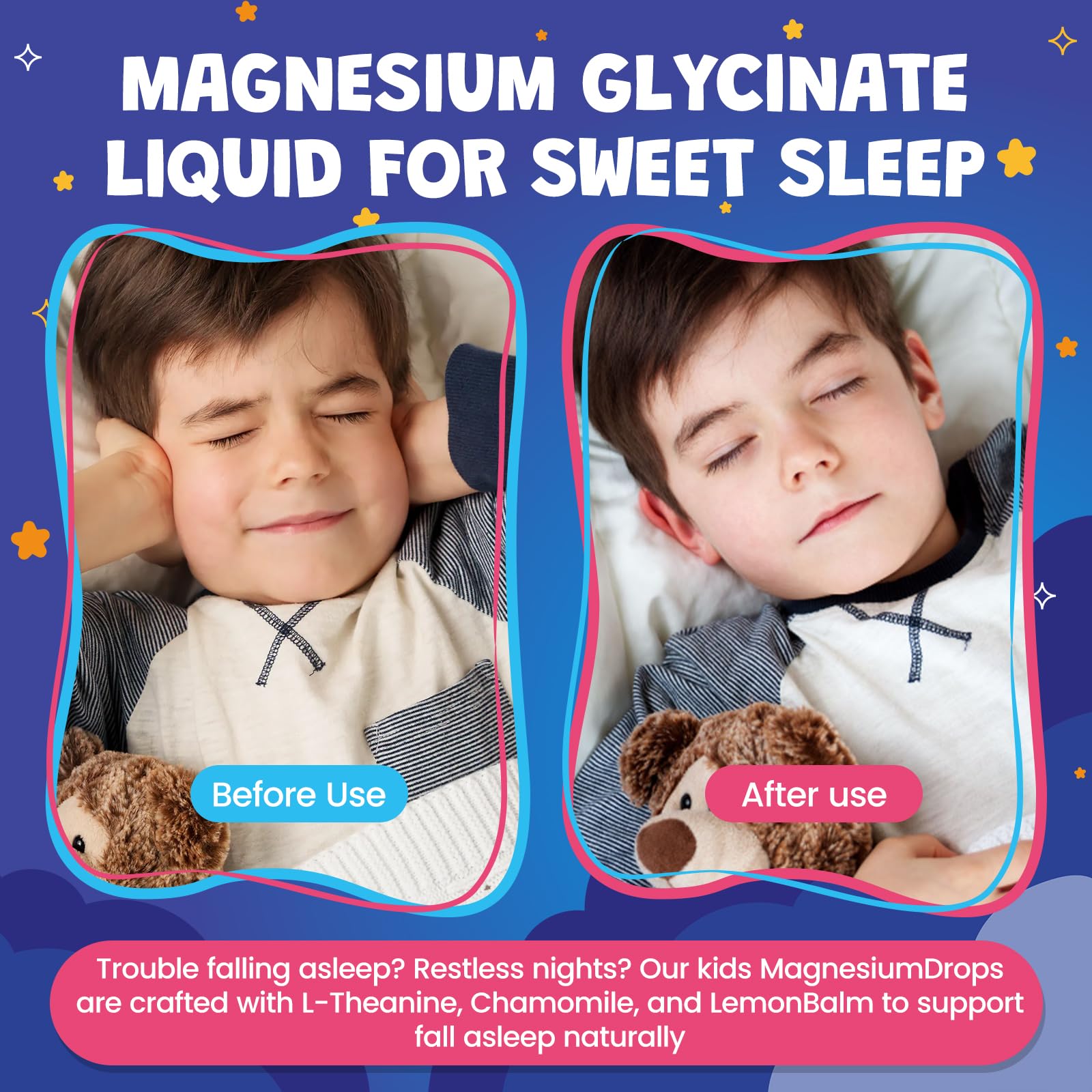 GZ HAOYUAN Kids Magnesium Glycinate Drops in a glass of water