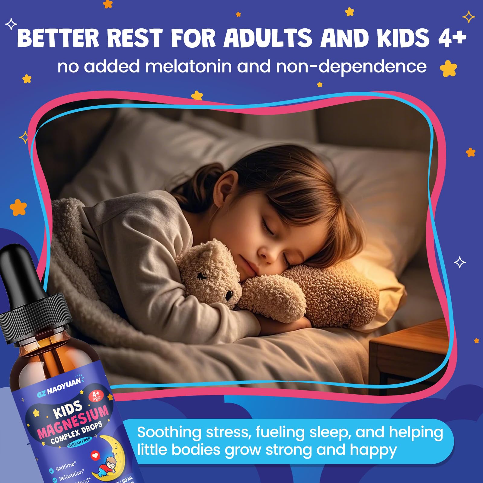 GZ HAOYUAN Kids Magnesium Glycinate Drops packaging