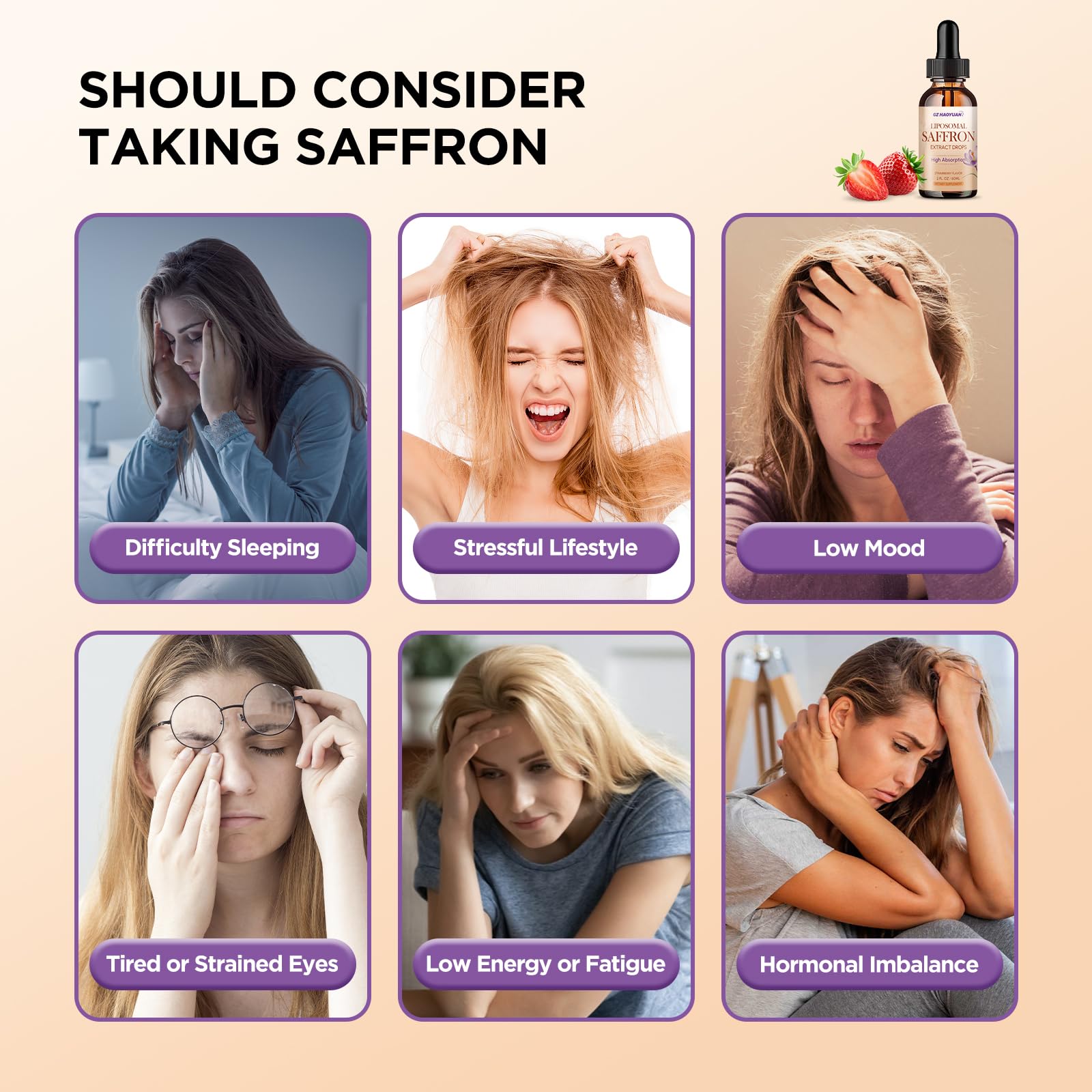 GZ HAOYUAN Liposomal Saffron Supplement packaging details