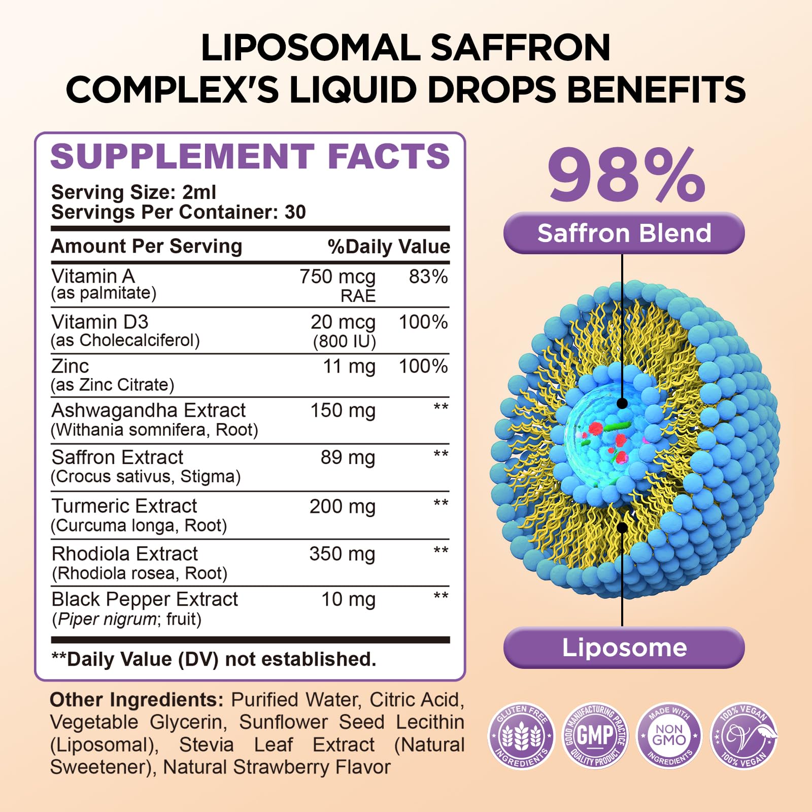 GZ HAOYUAN Liposomal Saffron Supplement serving suggestion