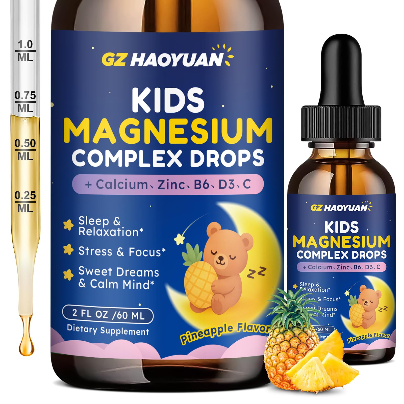 GZ HAOYUAN Magnesium Drops for Kids 150g front view