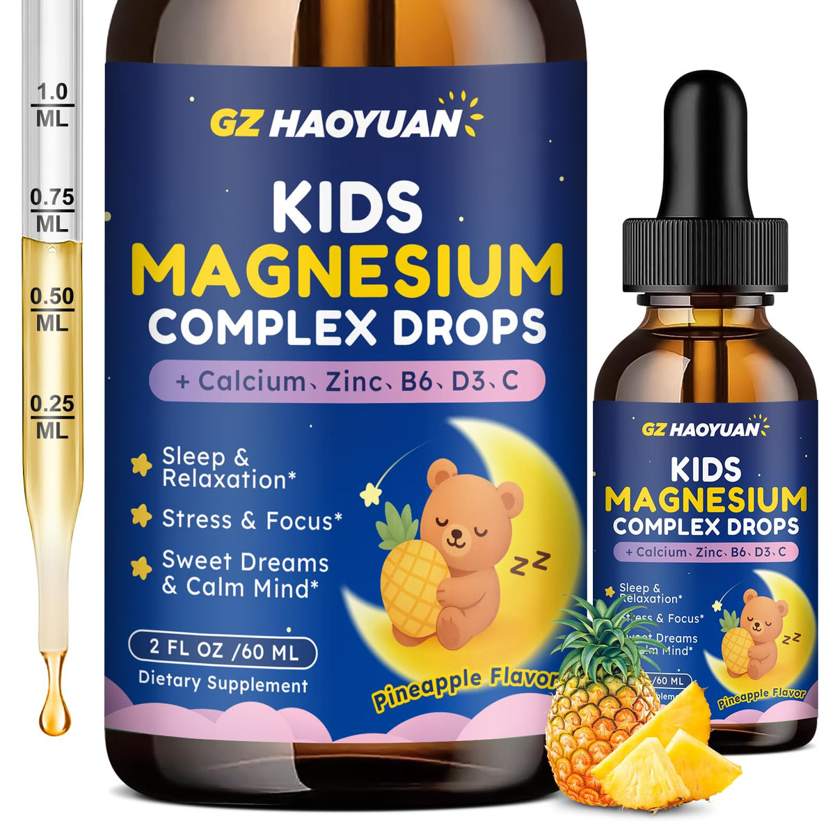 GZ HAOYUAN Magnesium Drops for Kids 150g front view