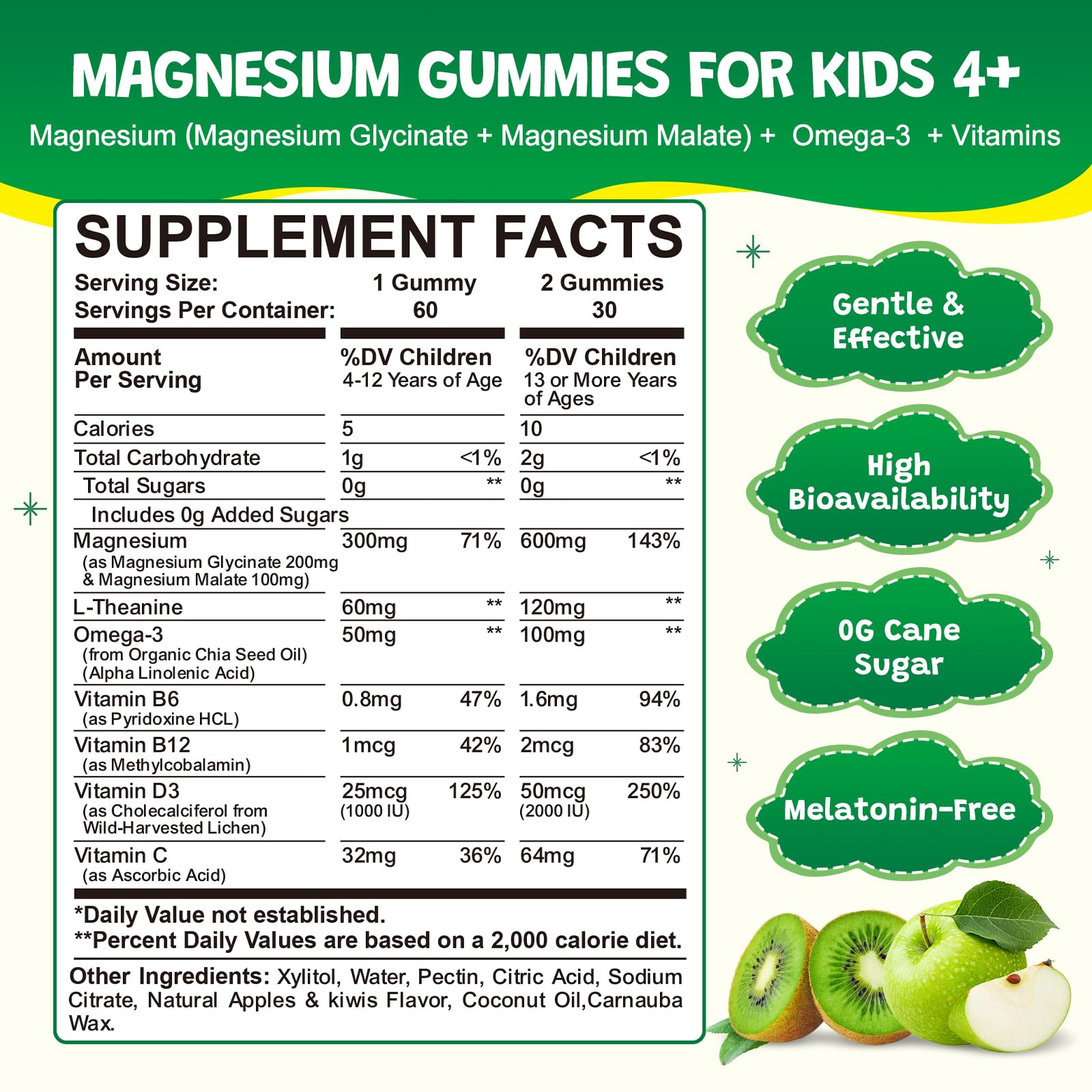 GZ HAOYUAN Magnesium Glycinate Gummies kiwi flavour close-up