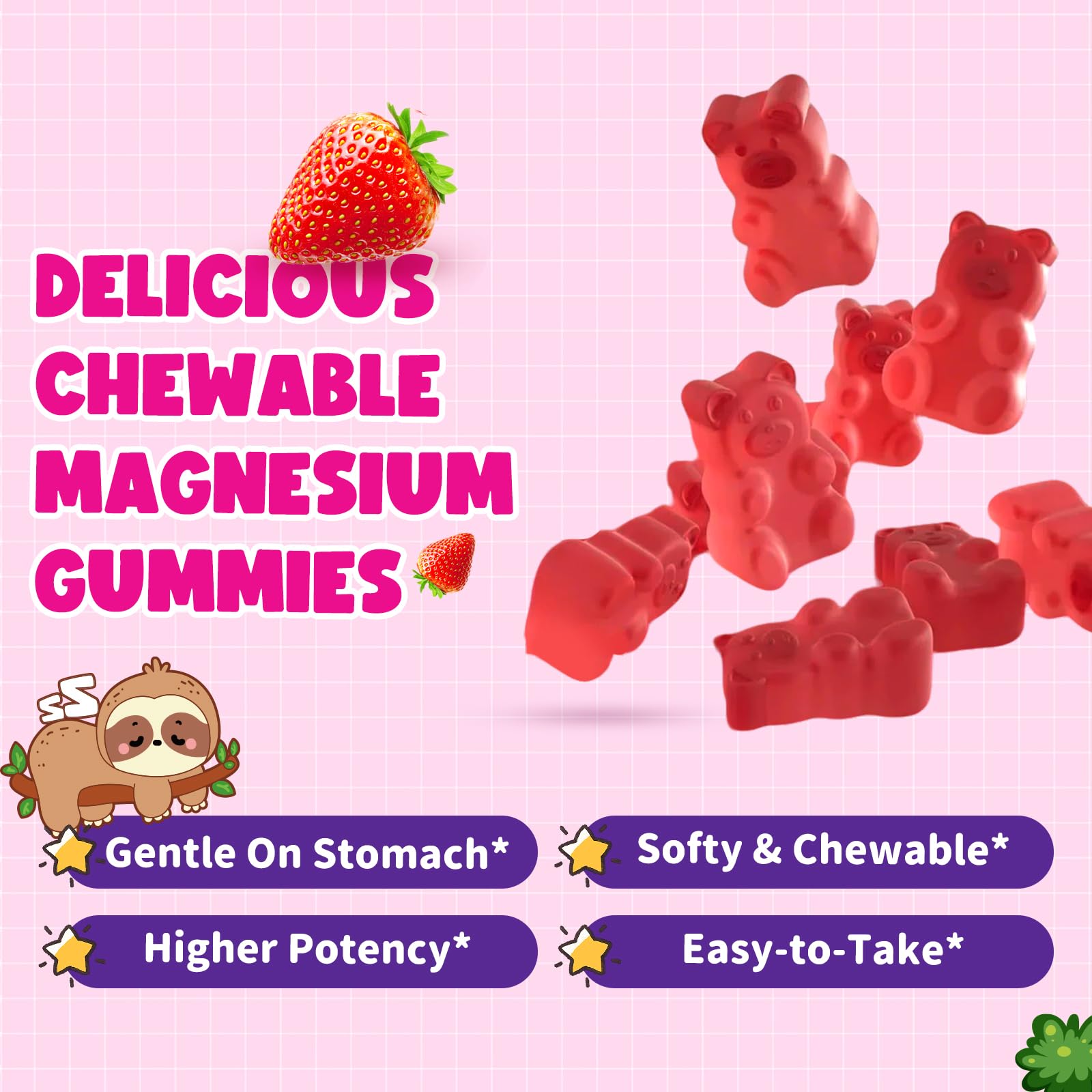 GZ HAOYUAN Magnesium Glycinate Gummies showing gummies