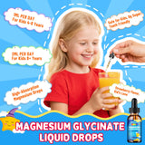 GZ HAOYUAN Magnesium Glycinate Liquid Drops for Kids in a glass with water