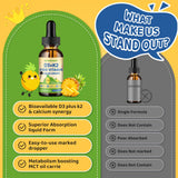 GZ HAOYUAN Vitamin D3 K2 Liquid Drops 60ml with juice