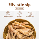H&C Safed Musli Powder in a bowl with a spoon