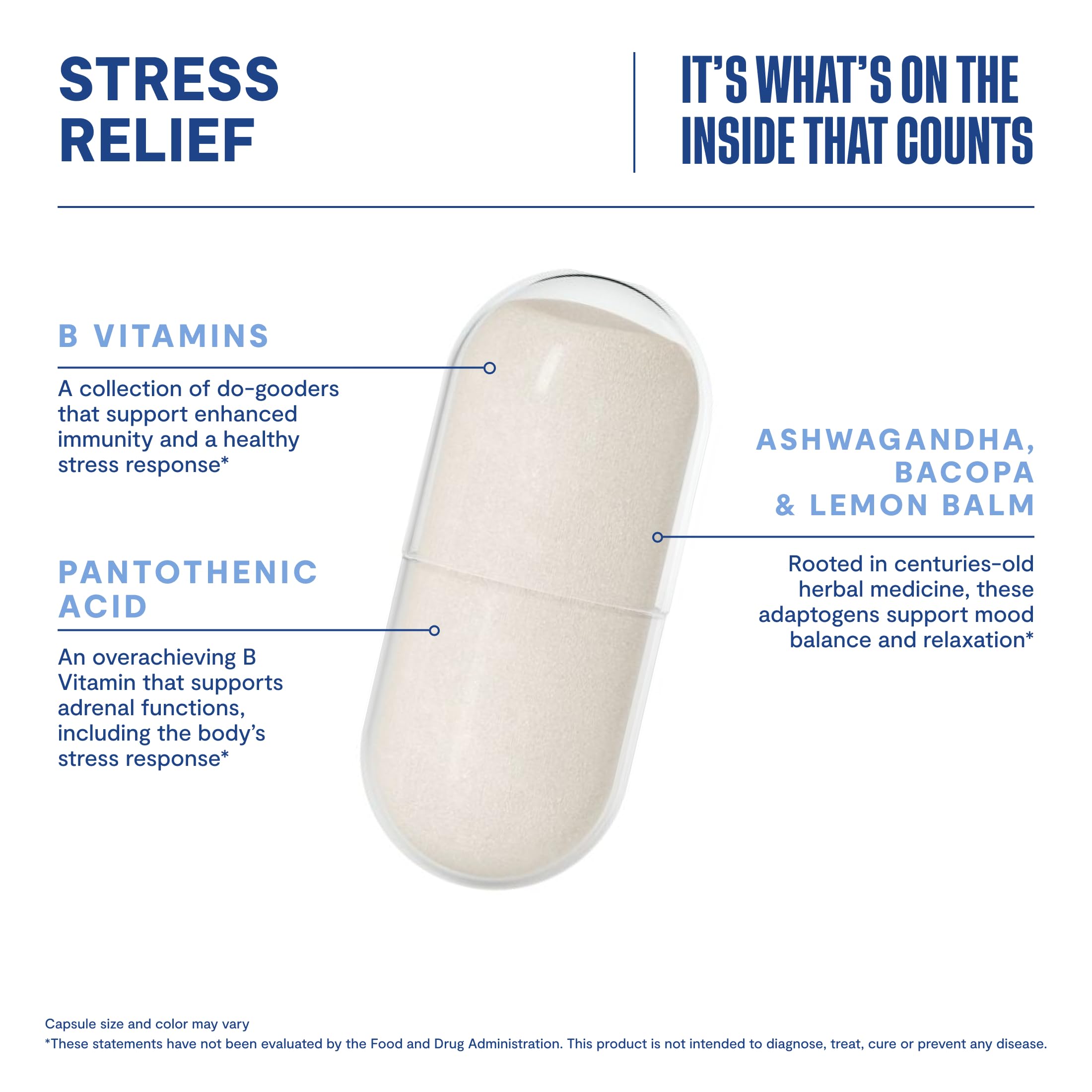 H' Habit daily wellness Supplement 50g capsules on a wooden table