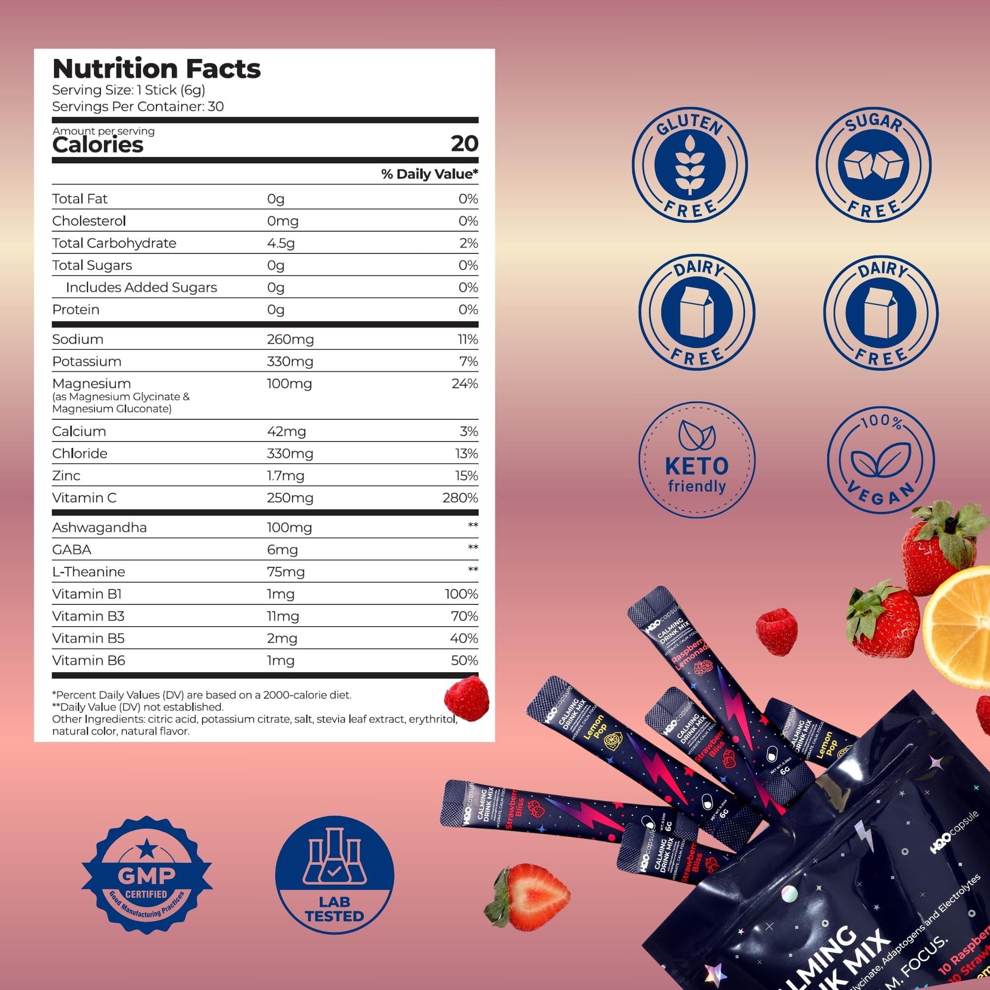 H2O Capsule Magnesium Glycinate Powder lifestyle scene