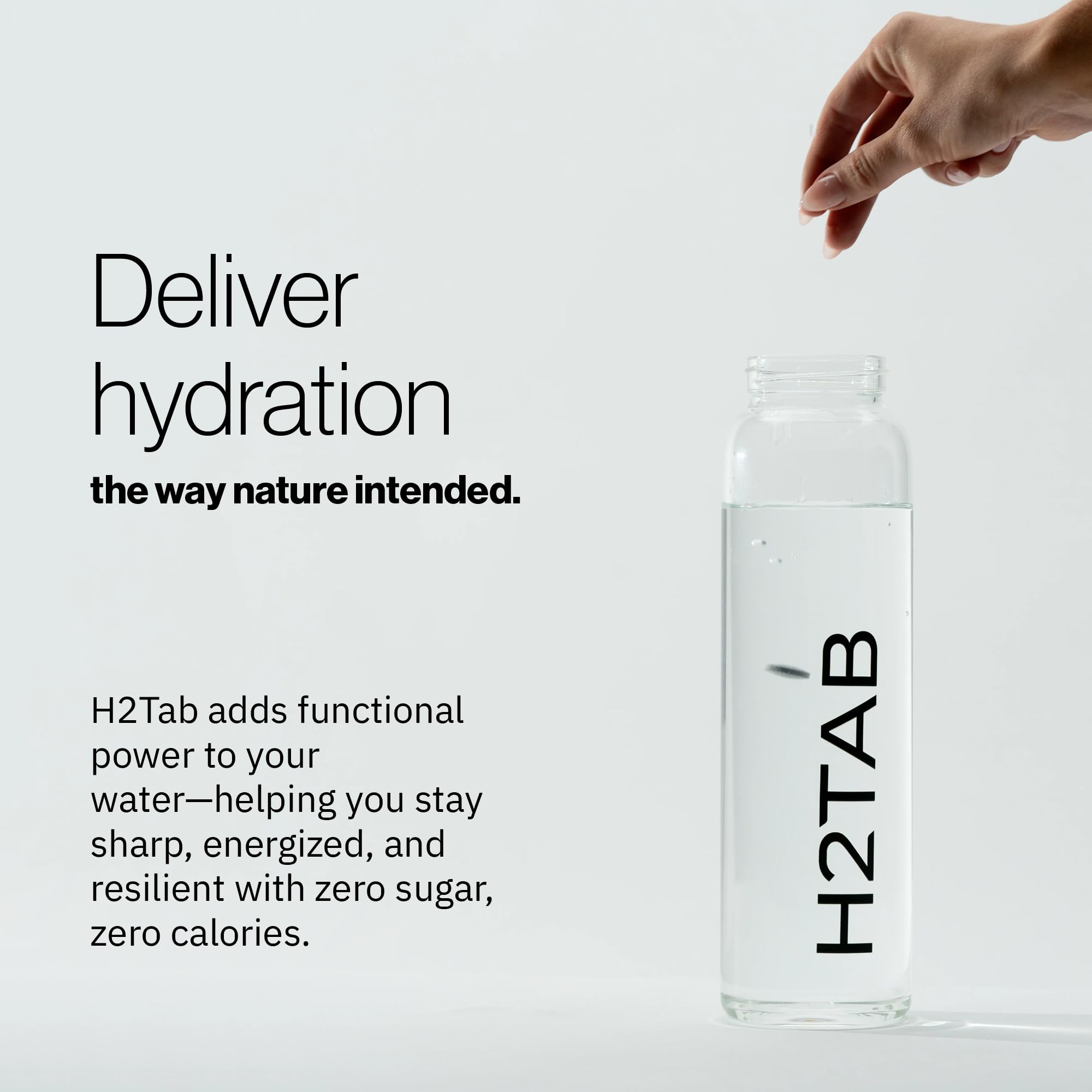 H2TAB Magnesium Hydrogen Water Tablets dissolving in water