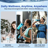 H2XEN Molecular Hydrogen Tablets with fresh raspberries