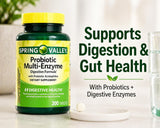 H4U Probiotic Multi-Enzyme Tablets bottle with label details