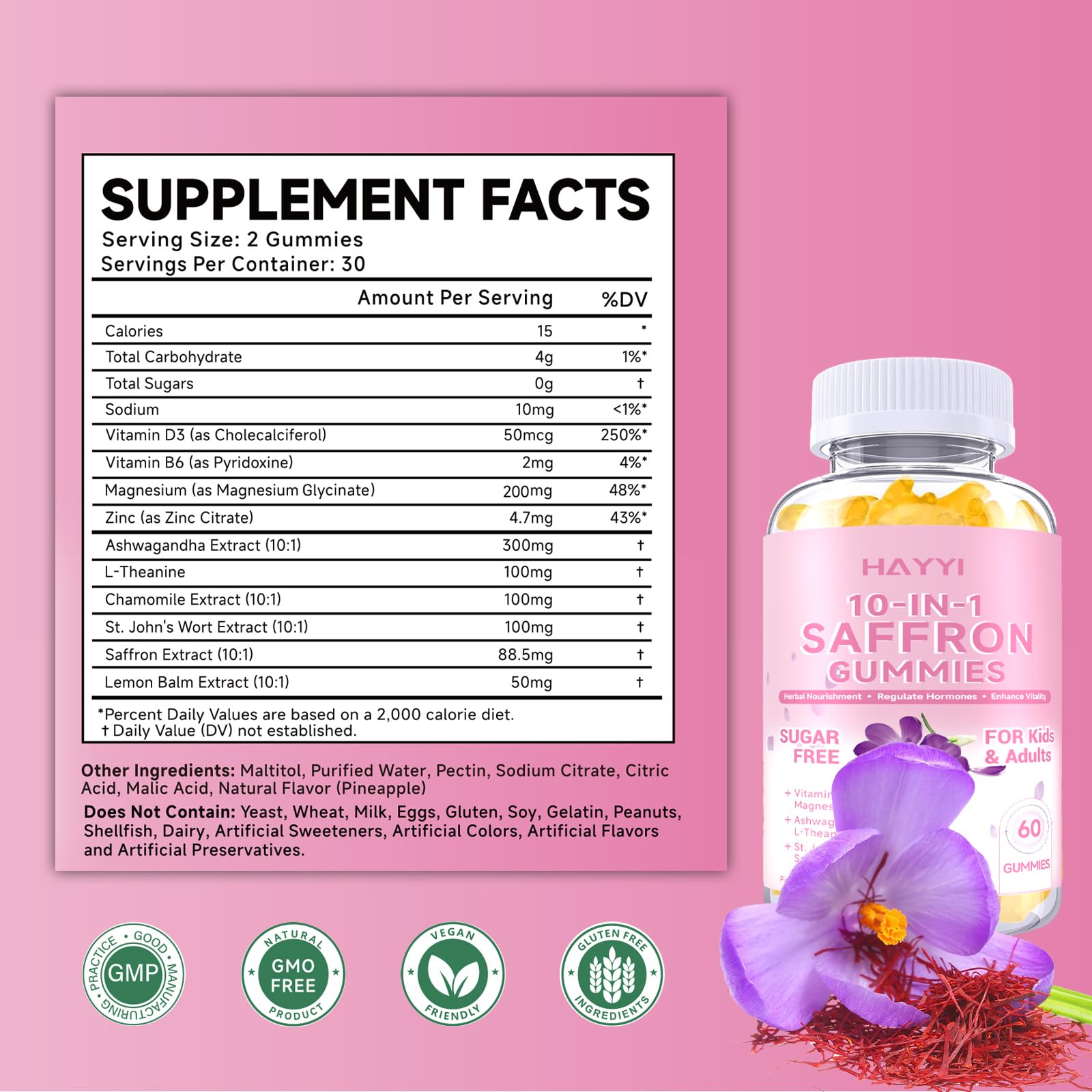 HAAYI Ashwagandha chewable supplements with natural pineapple flavour