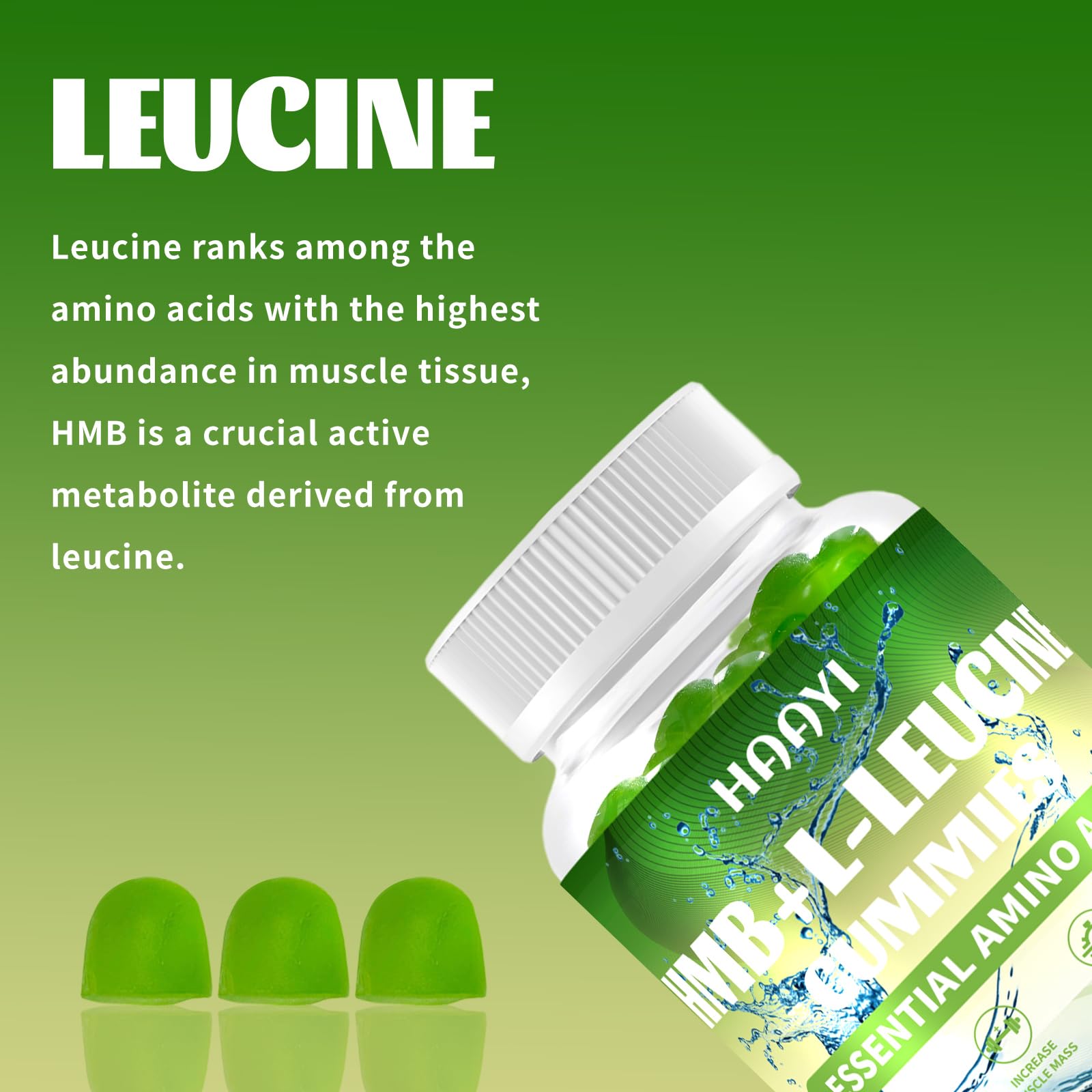 HAAYI HMB and Leucine Gummies nutritional information