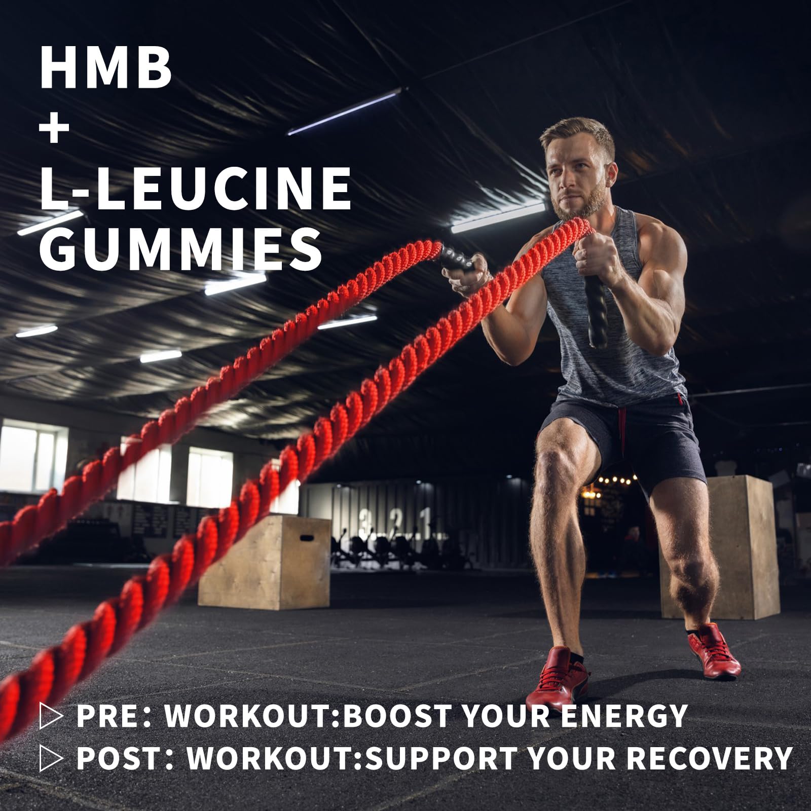 HAAYI HMB and Leucine Gummies serving suggestion