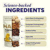 HABIT ONE Instant Coffee with Mushroom Blend close-up of coffee granules