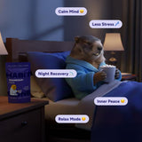 HABIT ONE Sleep Supplement Cocoa Blend on a bedside table
