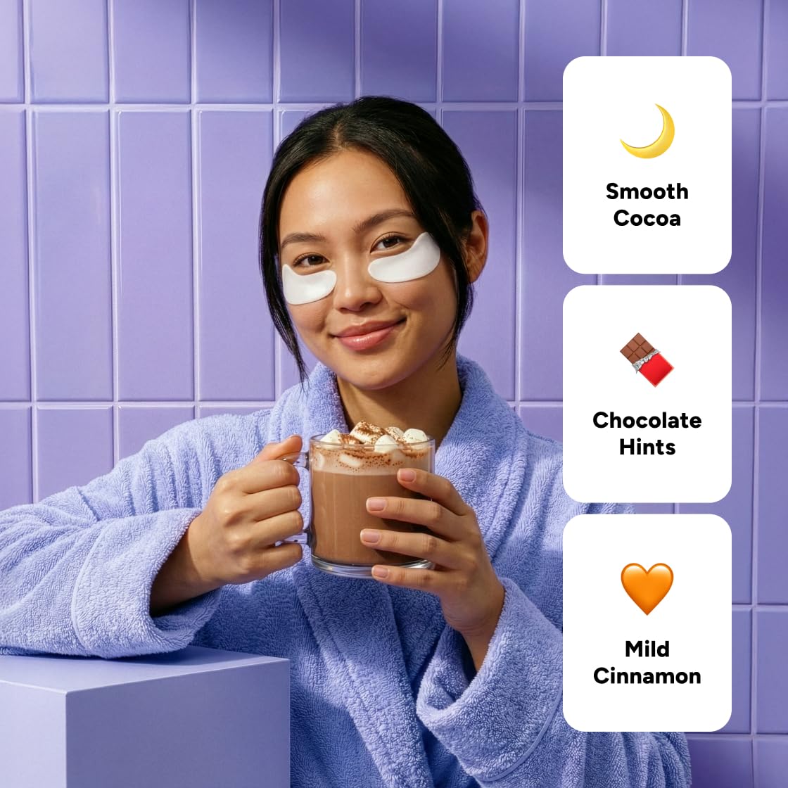 HABIT ONE Sleep Supplement Cocoa Blend with a spoon