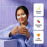HABIT ONE Sleep Supplement Cocoa Blend with a spoon