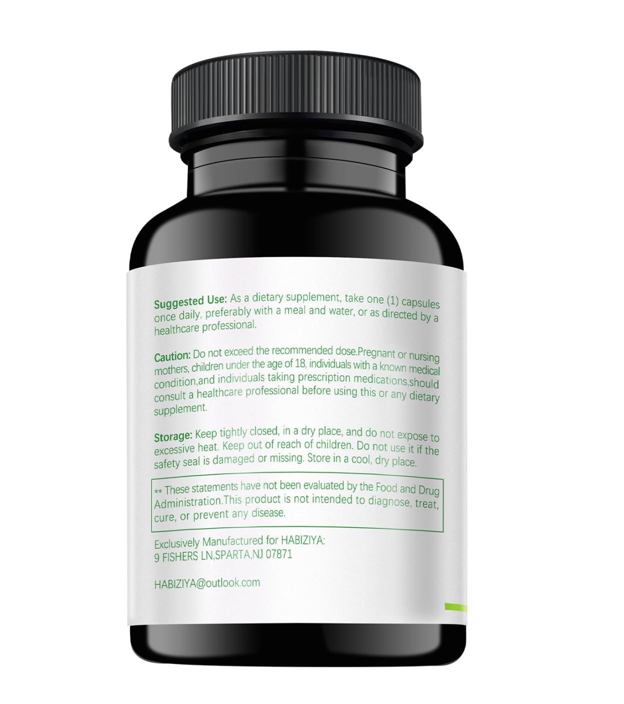 HABIZIYA Cortisol Support Supplement 15-in-1 product details