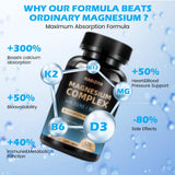 HABIZIYA Magnesium Complex 600mg back view with ingredient list