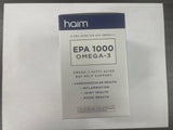 HAIM EPA1000 Fish Oil Supplement back view with nutritional information