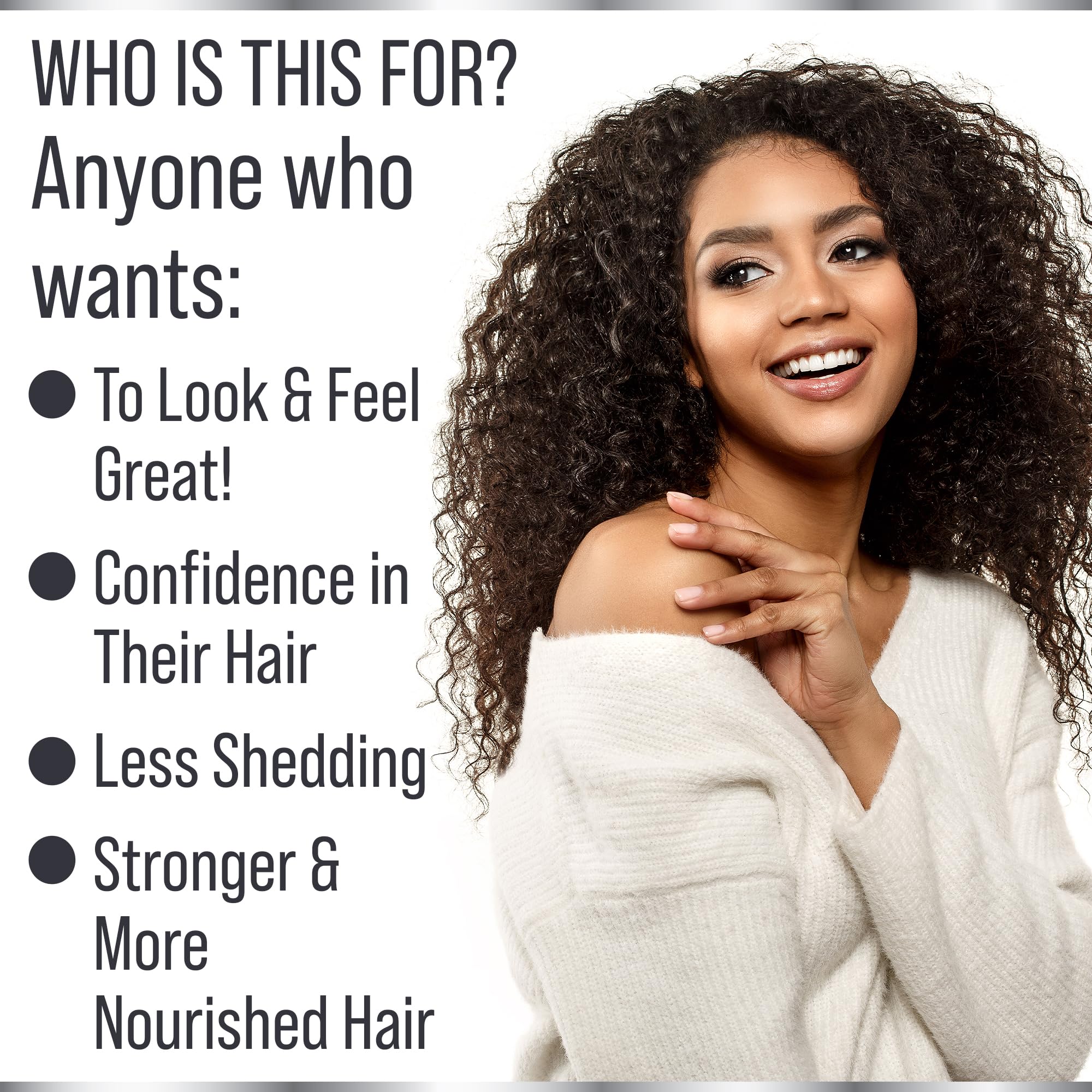 Hair Thickness Maximizer 5-in-1 Hair Vitamins capsules on a wooden surface
