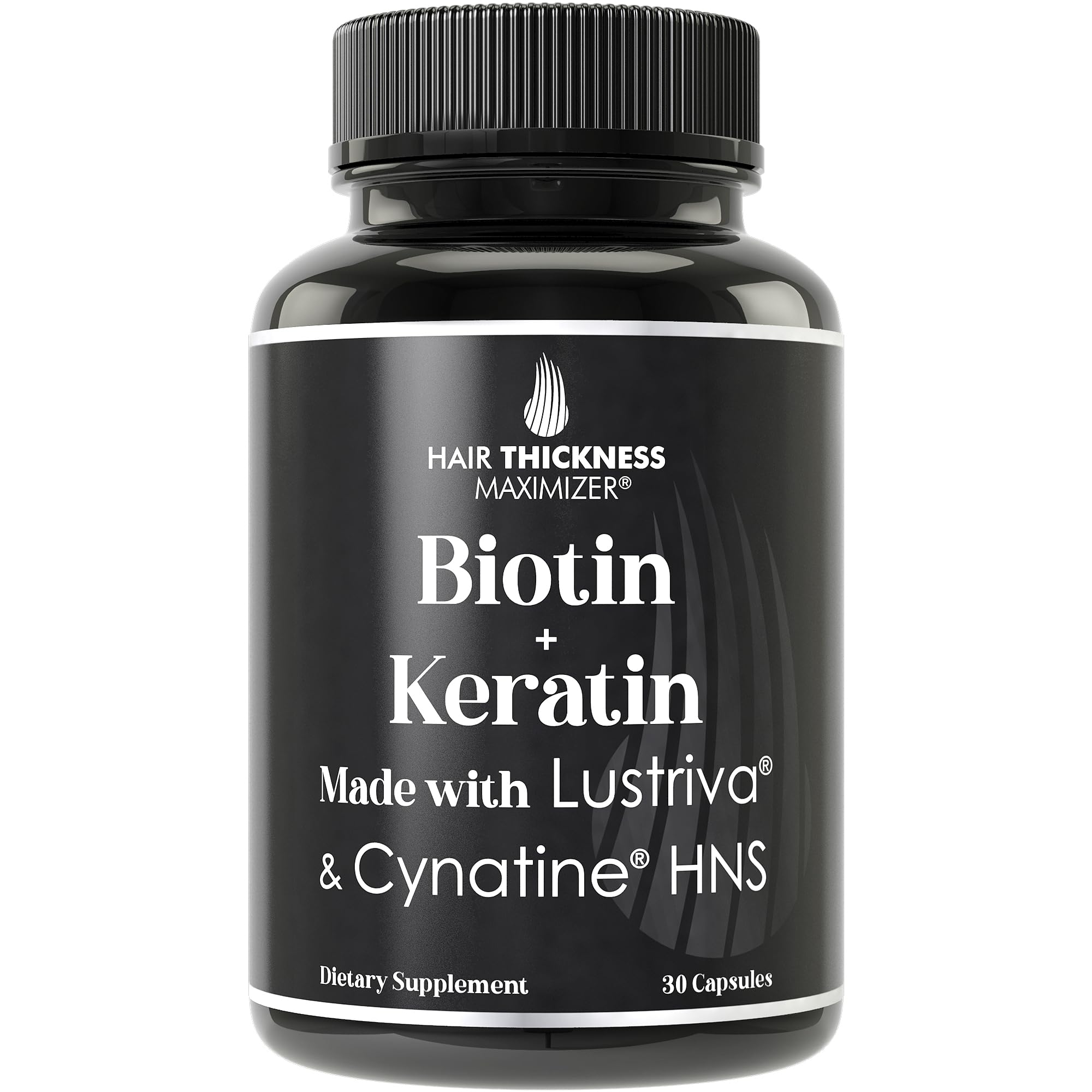 Hair Thickness Maximizer Biotin Supplement front view