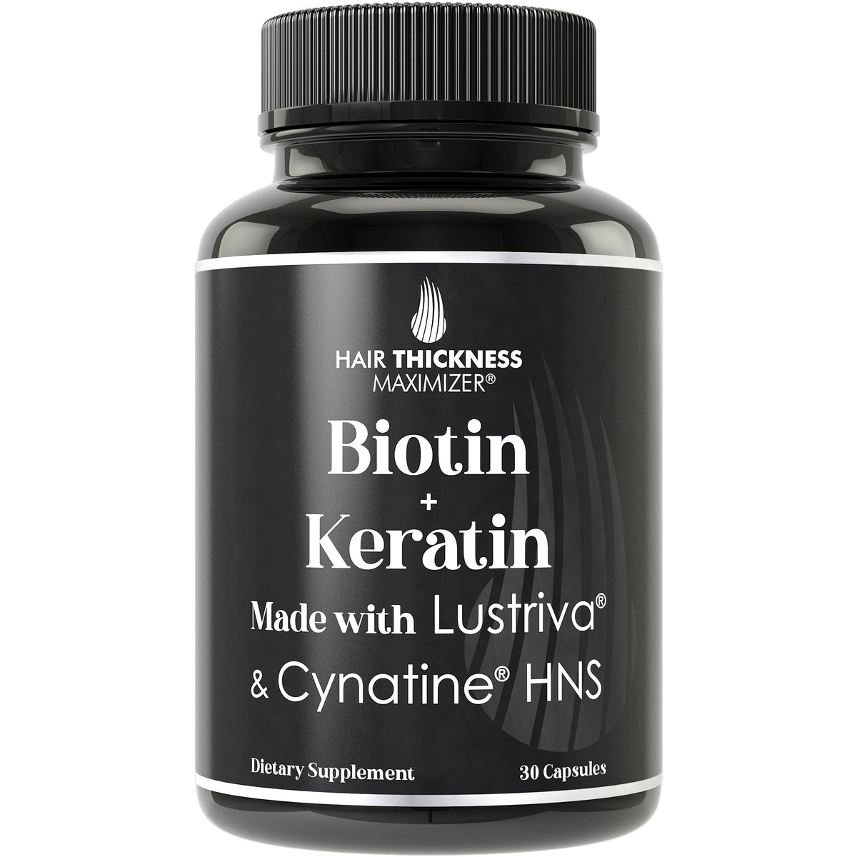 Hair Thickness Maximizer Biotin Supplement front view