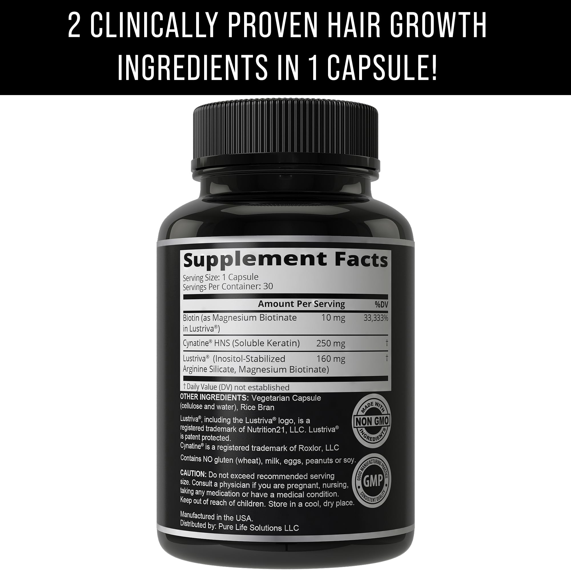 Hair Thickness Maximizer Biotin Supplement with fresh flowers