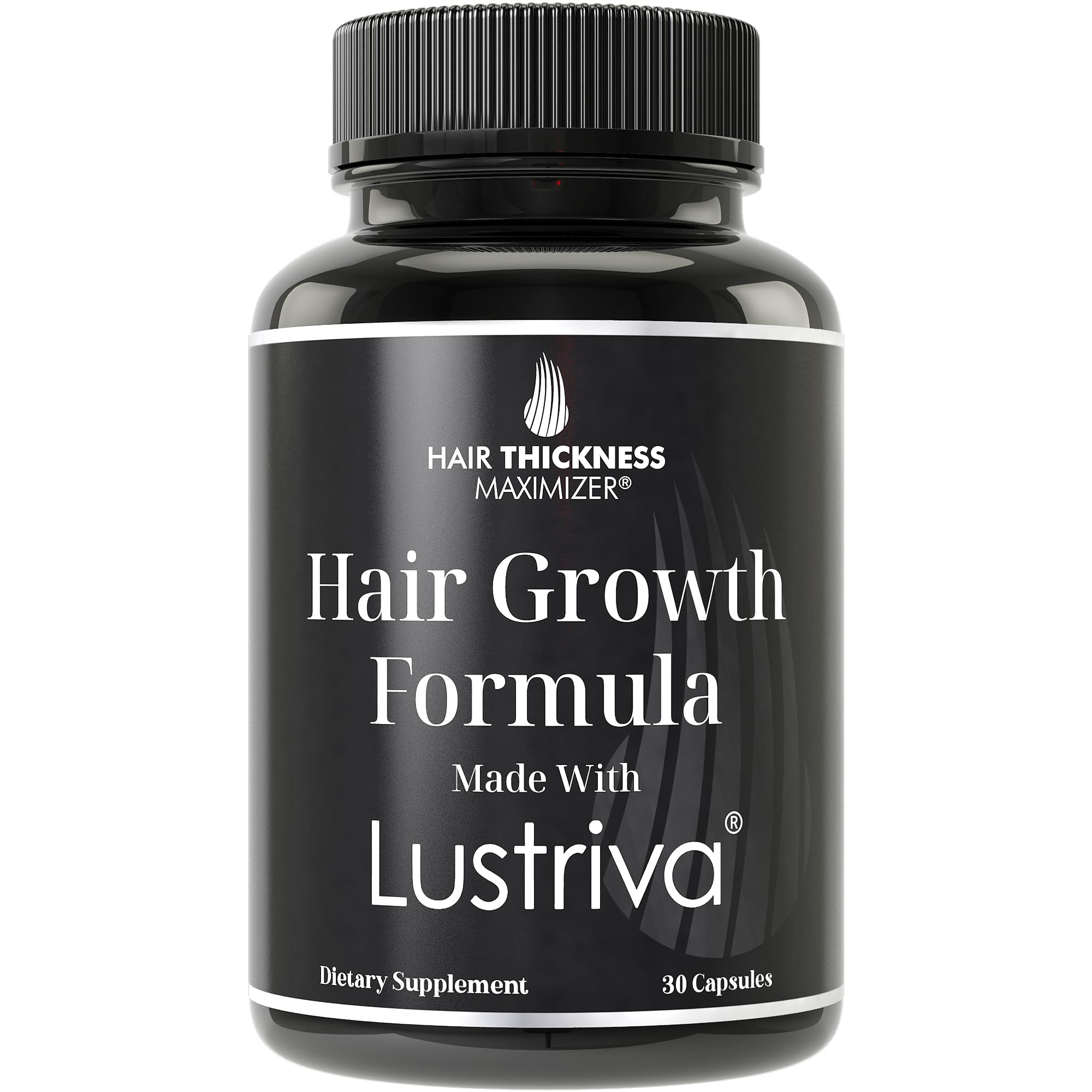 Hair Thickness Maximizer Lustriva Biotin Supplement front view