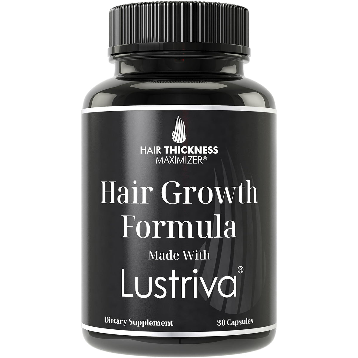 Hair Thickness Maximizer Lustriva Biotin Supplement front view