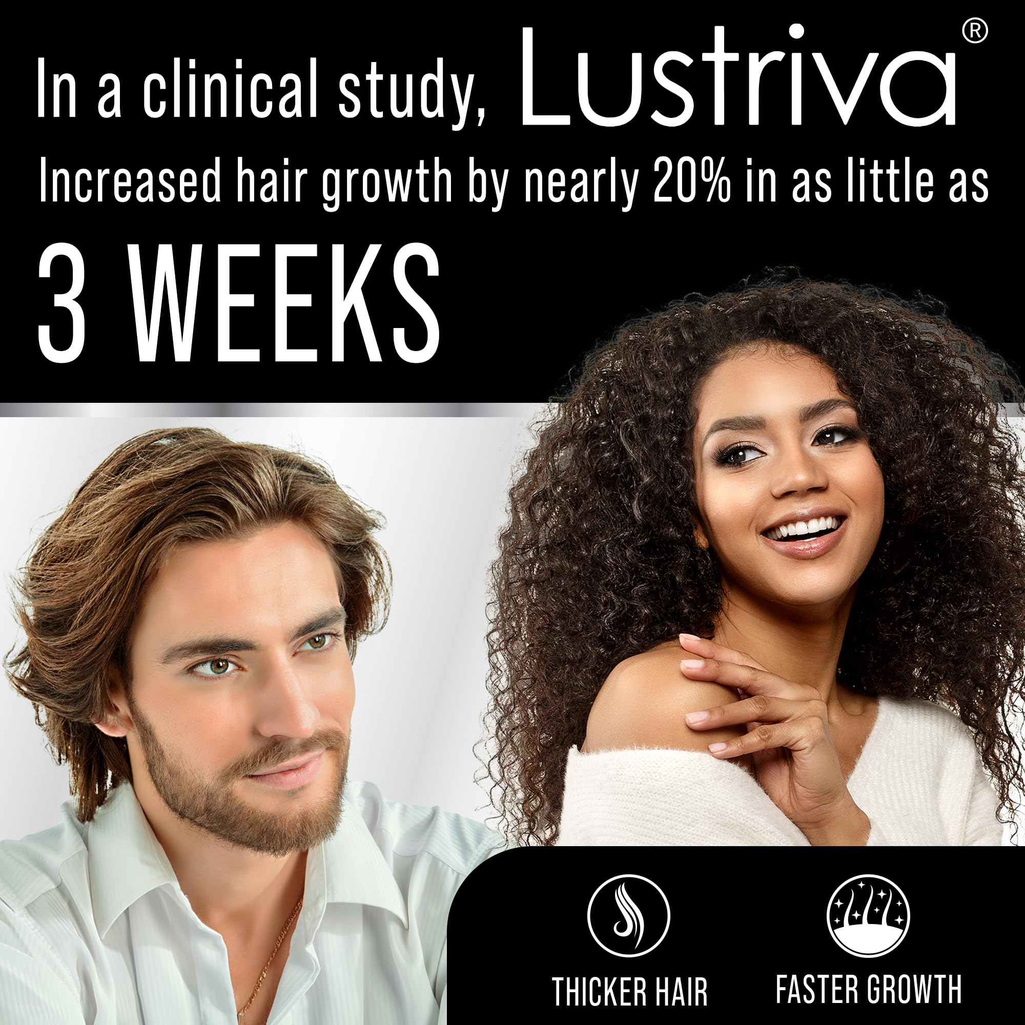 Hair Thickness Maximizer Lustriva Biotin Supplement packaging