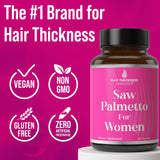 Hair Thickness Maximizer Saw Palmetto Supplement capsule close-up