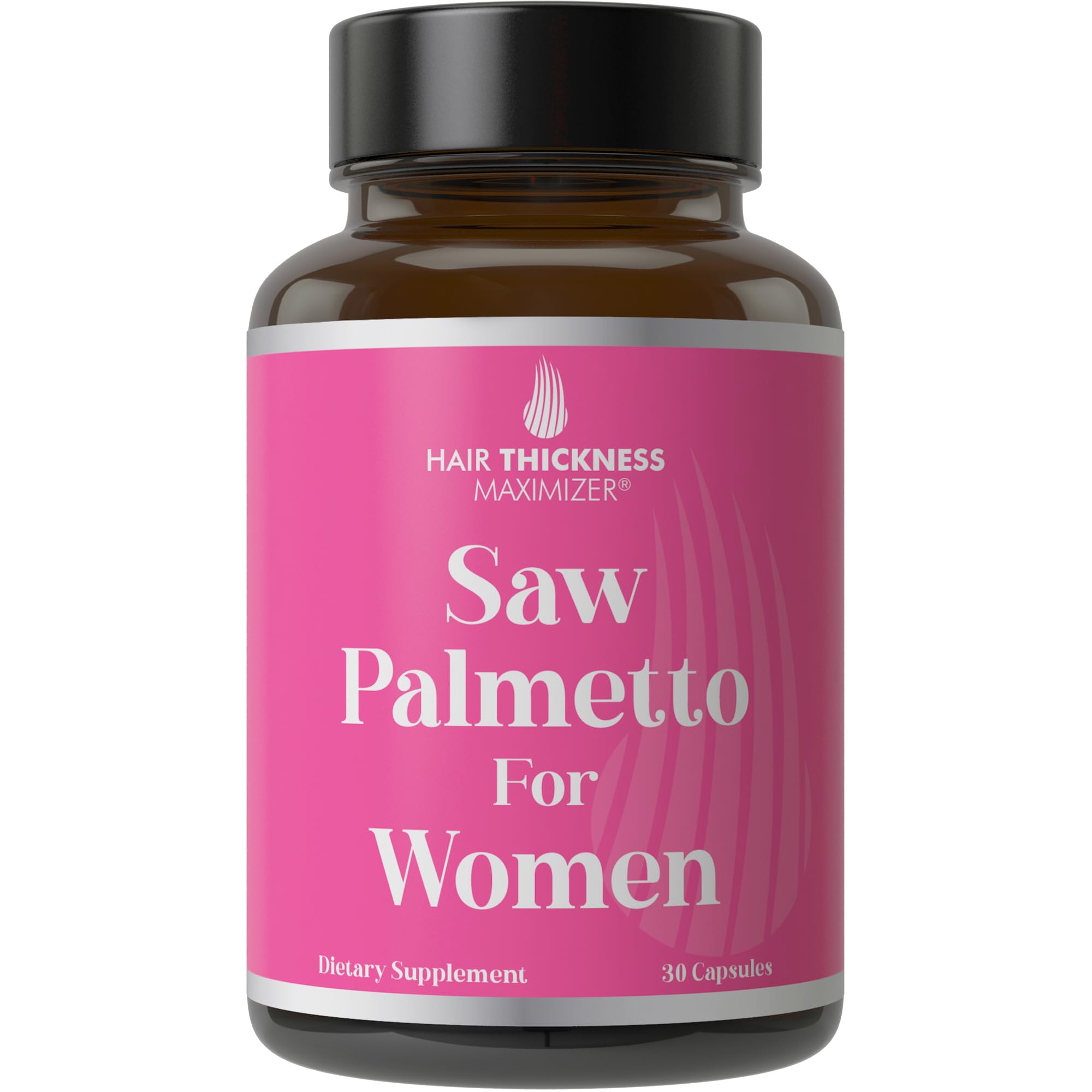 Hair Thickness Maximizer Saw Palmetto Supplement front view