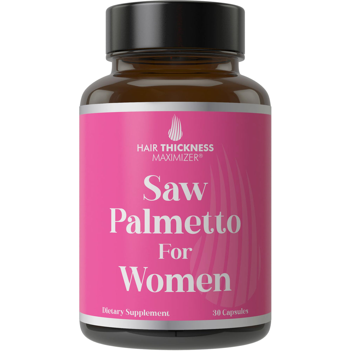 Hair Thickness Maximizer Saw Palmetto Supplement front view