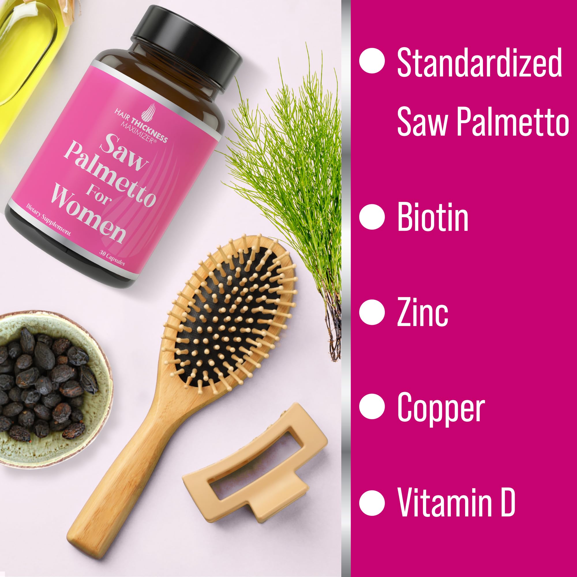 Hair Thickness Maximizer Saw Palmetto Supplement ingredients list
