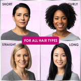 Hair Thickness Maximizer Saw Palmetto Supplement lifestyle scene with hair care products