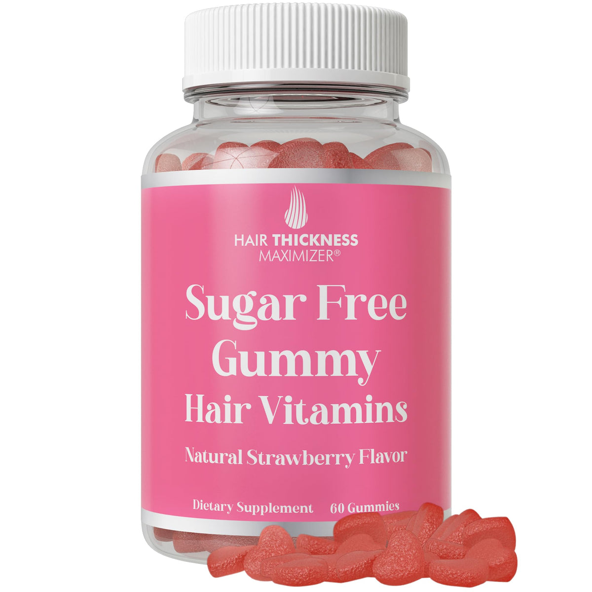 Hair Thickness Maximizer Sugar-Free Hair Gummy Vitamins front view