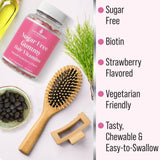 Hair Thickness Maximizer Sugar-Free Hair Gummy Vitamins strawberry flavour