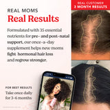 HAIRtamin Prenatal & Postnatal Multivitamin capsules on a wooden surface