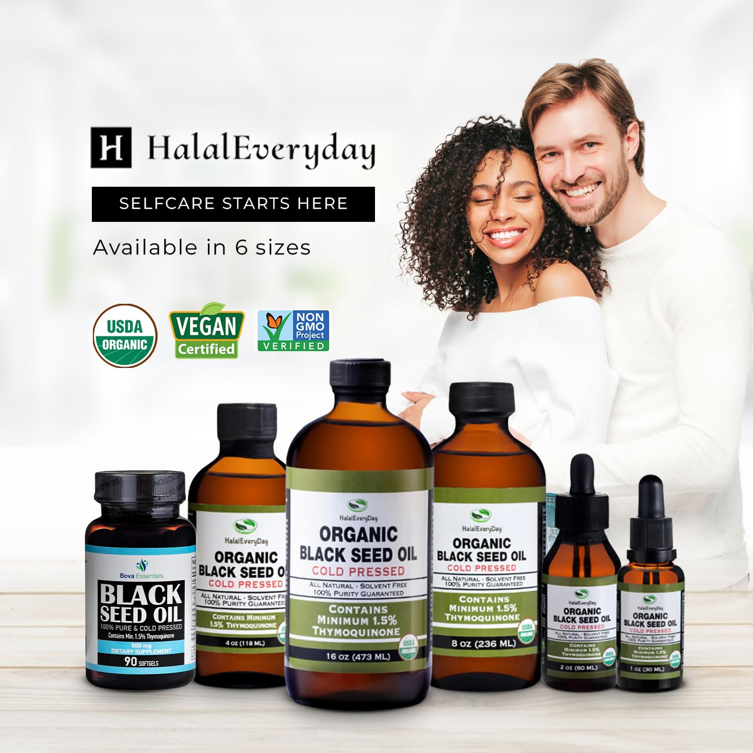 HalalEveryDay Black Seed Oil 454g lifestyle shot