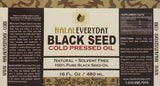 HalalEveryDay Black Seed Oil bottle side view