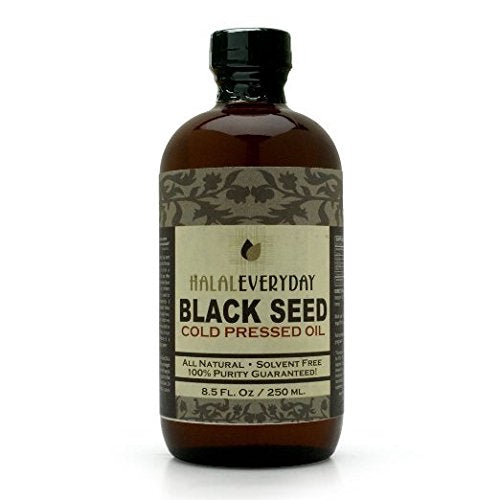 HalalEveryDay Black Seed Oil packaging with ingredients
